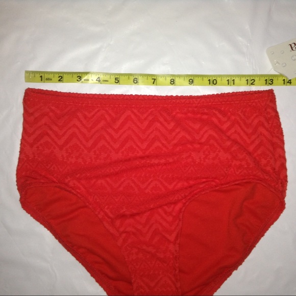 🌺SOLD🌺High Waist Bikini Bottom Crochet Red Small - Picture 2 of 5